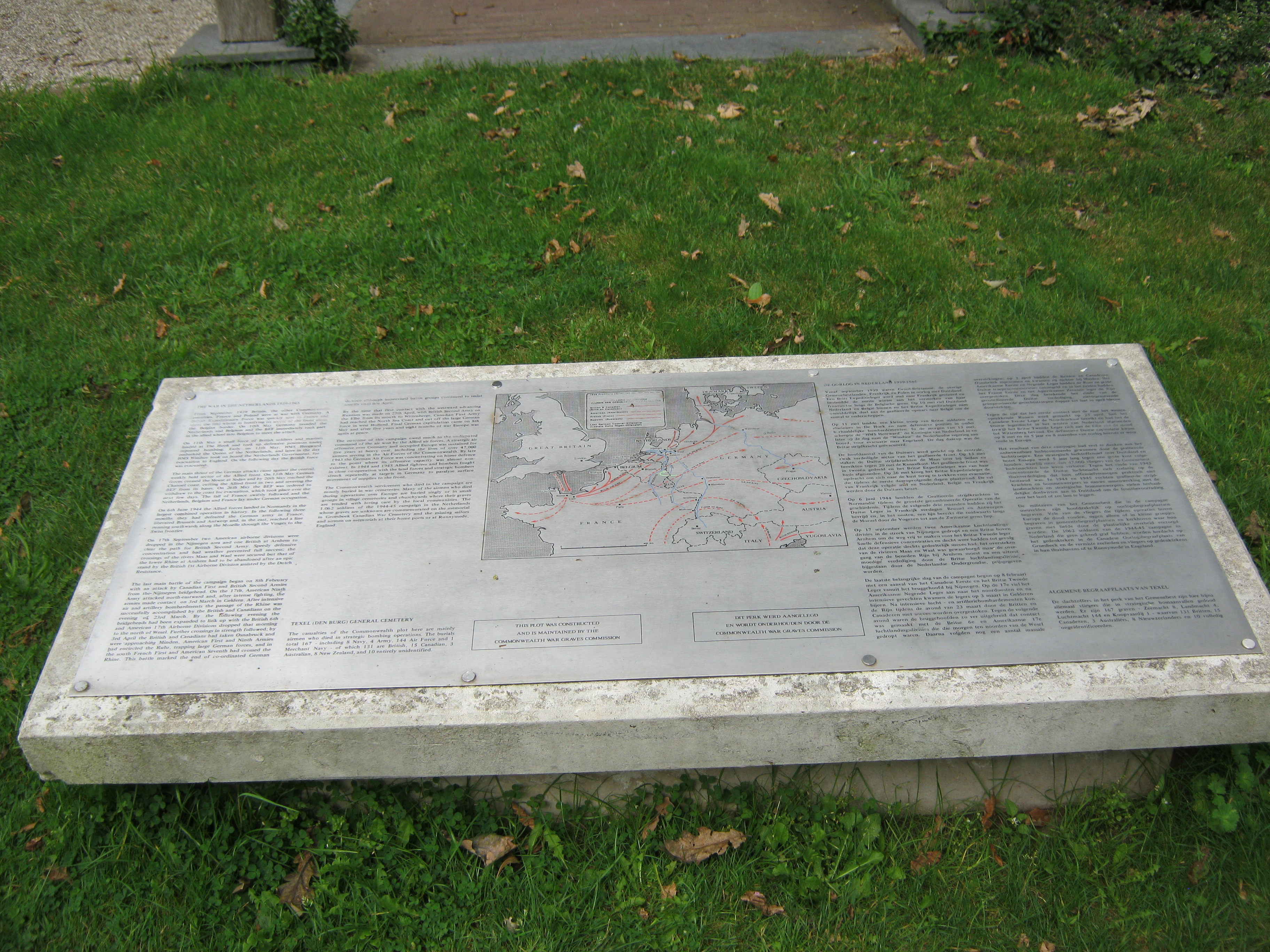 Informatie bord Gemenebest begraafplaats Den Burg